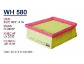 WUNDER WH580 HAVA FİLTRESİ - FORD FİESTA 1.4, 1.6 Tdci 2010 - CU20002 - lxh2633 8v219601a1a