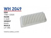 Hava Filtresi WH2049 Wunder Corolla VVTİ C2620 oem 17801-22020